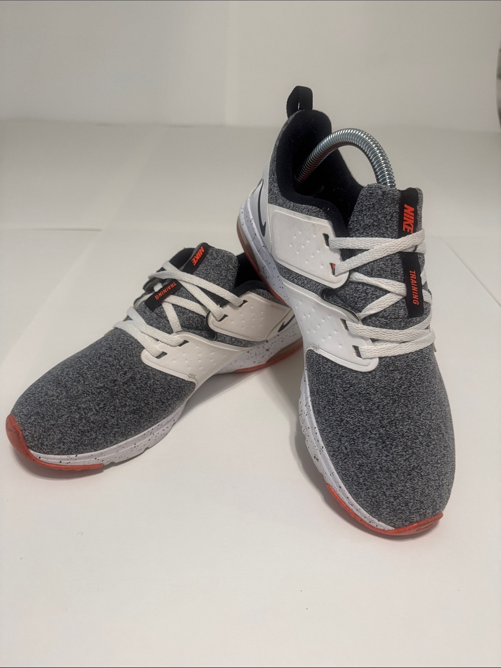 Nike Men’s Grey, White & Orange Athletic Sneakers